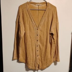 Vanilla Star Golden Waffle Knit Sweater Size 1X